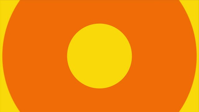 4K Loop motion graphics and animated background transition dial Transition Video Element interlacing circle yellow and orange
