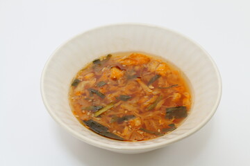 海鮮だしのキムチスープ