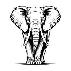 elephant silhouette vector illustration