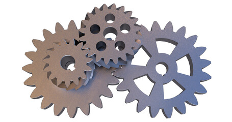 Machine gearing system., Spur and helical gears for industrial machines and automotive engineering