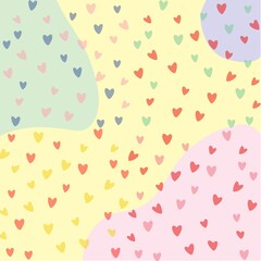 Valentine's day seamless pattern with hearts. Vector illustration.