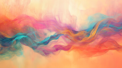 flowing abstract watercolor background  - obrazy, fototapety, plakaty