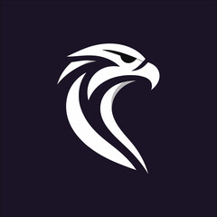 Obraz premium Eagle head mascot icon set containing hawk bird for commercial branding and graphic design