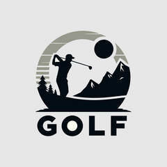Golf club logo design inspiration. Simple, modern minimalist logo vector