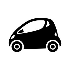 Car icon. Black silhouette. Side view. Vector simple flat graphic illustration. Isolated object on a white background. Isolate. - obrazy, fototapety, plakaty