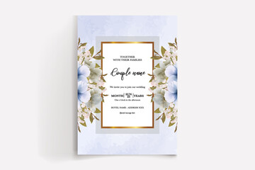 wedding invitation templates with white flowers