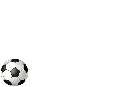A soccer ball on a white background as a frame