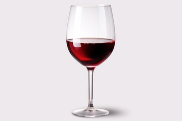  a close up of a wine glass with a red liquid inside of it on a white background with a reflection of the wine in the glass and a white background.