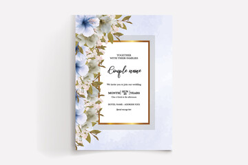 wedding invitation templates with white flowers