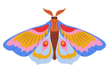 Colorful Butterfly logo isolated. Butterfly illustration. Beautiful insects isolated on white background. Spring summer seasons butterfly. design element. Vector illustration