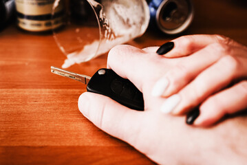 Alcohol addiction, you can't drive, violation of the law.Toned.