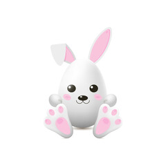 white rabbit, easter banny,  white banny, images, template, vector, illustration, holiday, cartoon