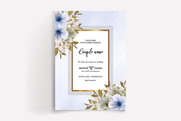 wedding invitation templates with white flowers