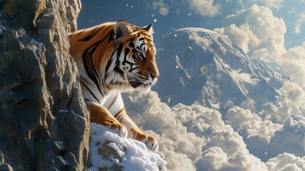 Tiger on the Mountain Top