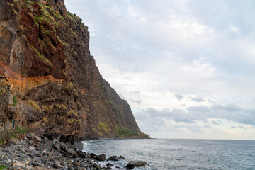 Remote village Calhau da Lapa on Madeira in a gorge