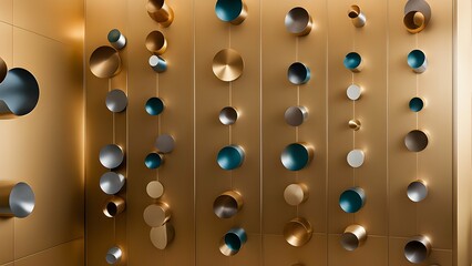 an interactive magnetic wall where metallic sculptures can be rearranged at will.
