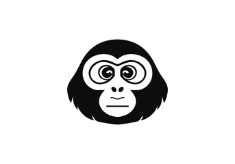 Chimpanzee minimal style icon illustration design