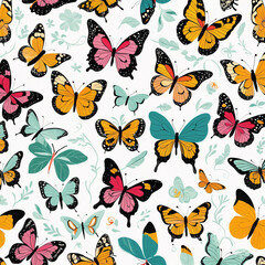 Butterfly-themed seamless design