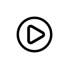 Play Button Icon Vector Simple Design
