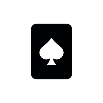 Poker Card Icon Vector Simple Design