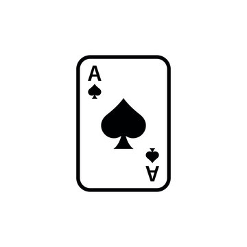Poker Card Icon Vector Simple Design