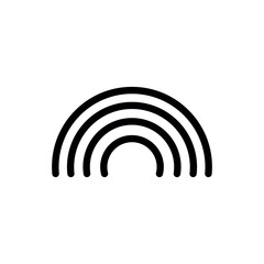 Rainbow Icon vector Simple Design