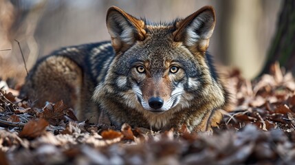 Obraz premium gray wolf lupus