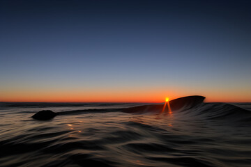 sunset on the beach,Generative Ai