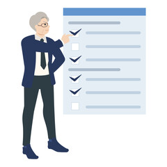 年配のビジネスマンのイラスト