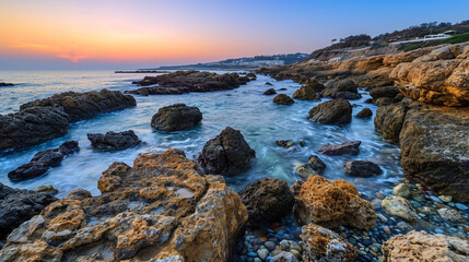 sunset over the beach