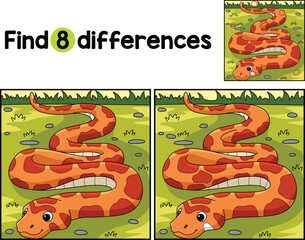 Corn Snake Animal Find The Differences 