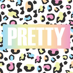 colorful leopard pattern pretty girly