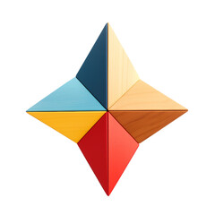Tangrams Toy on Transparent background