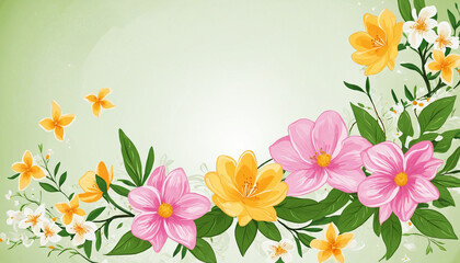 Springtime Greeting Card adorned with Blooms