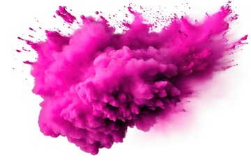  a pink colored substance is flying in the air on a white background with a white back ground and a white back ground with a pink colored substance in the air.