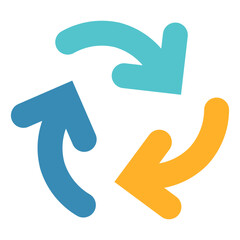 Recycling Arrow Flat Icon