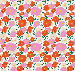 seamless floral ditsy motif pattern mandana african fabric