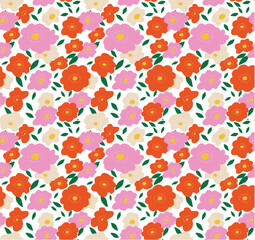 seamless floral ditsy motif pattern mandana african fabric