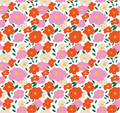 seamless floral ditsy motif pattern mandana african fabric