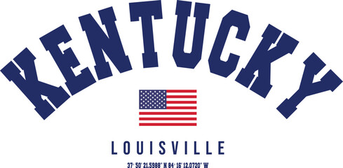 kentucky louisville city american flag varsity college 