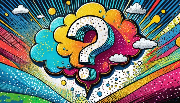 Pop art question marks