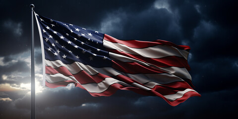 american flag on a blue background,Social media background banner,America flag burns on...