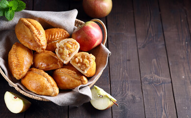 homemade mini pies with filling for snacks © Olga Kriger