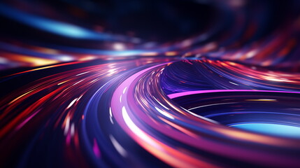 Blue pink and purple neon glow background, wallpaper, laser beam light lines, high speed internet, techonogy backdrop. abstract background. Generative AI