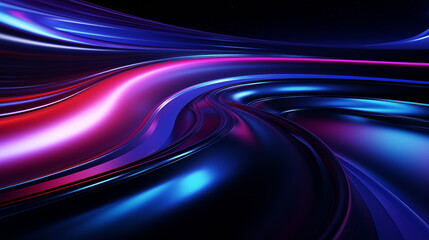 Blue pink and purple neon glow background, wallpaper, laser beam light lines, high speed internet, techonogy backdrop. abstract background. Generative AI - obrazy, fototapety, plakaty