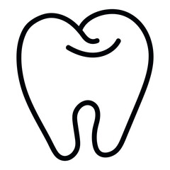 Outline tooth icon vector illustration. Dentist line icon. Tooth shape symbol vector icon. healthy tooth vector icon.