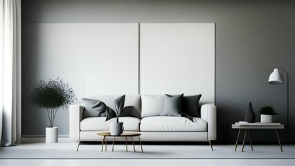 modern living room with sofa