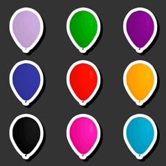 Beautiful illustration on theme of celebrating annual holiday with inflatable balloons