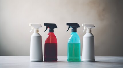 bio organic bottle of cleaning product and leaves