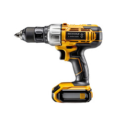 Electric drill isolated on transparent background